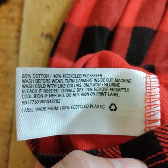 Cat & Jack Dress 4T Red Black Buffalo Plaid Dress Holiday Christmas Cotton - Picture 4 of 5